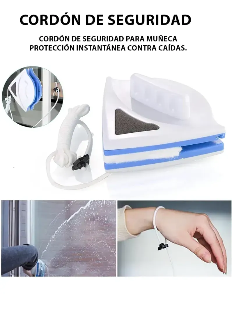 LIMPIADOR MAGNETICO DOBLE CARA DE VIDRIOS Y VENTANAS GLASS CLEAN