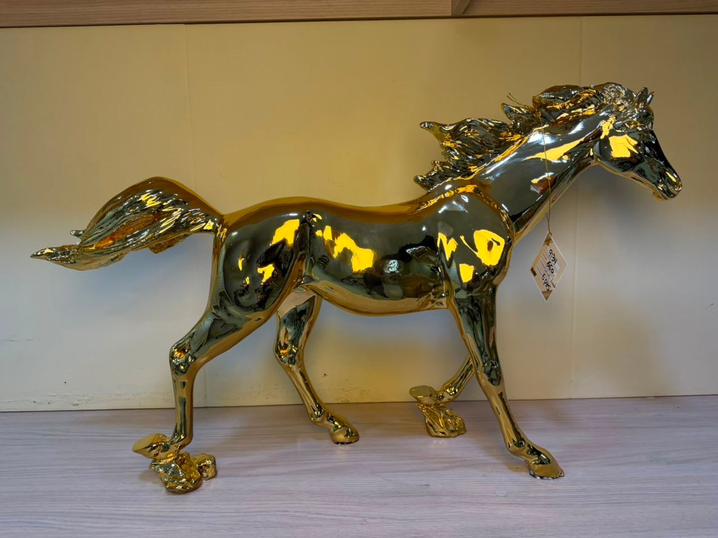 CABALLO GRANDE GALOPANDO CROMADO