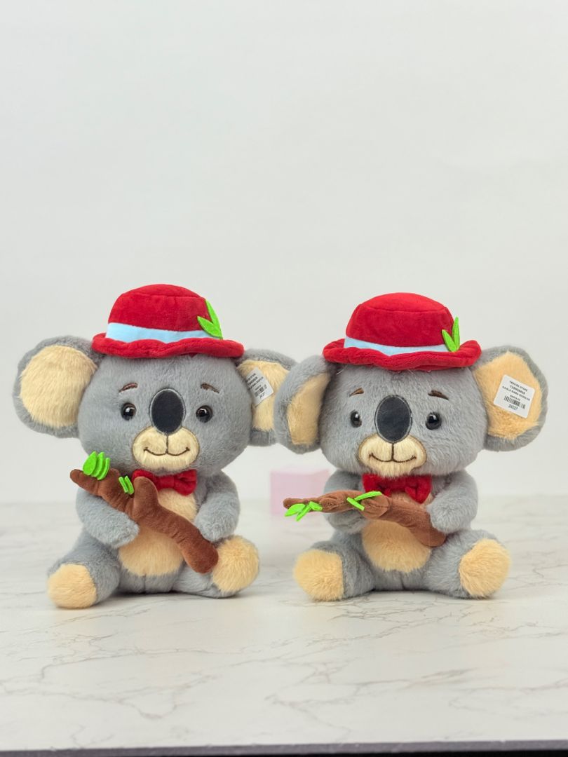 KOALA BOINA ROJA CON RAMA 25 CM