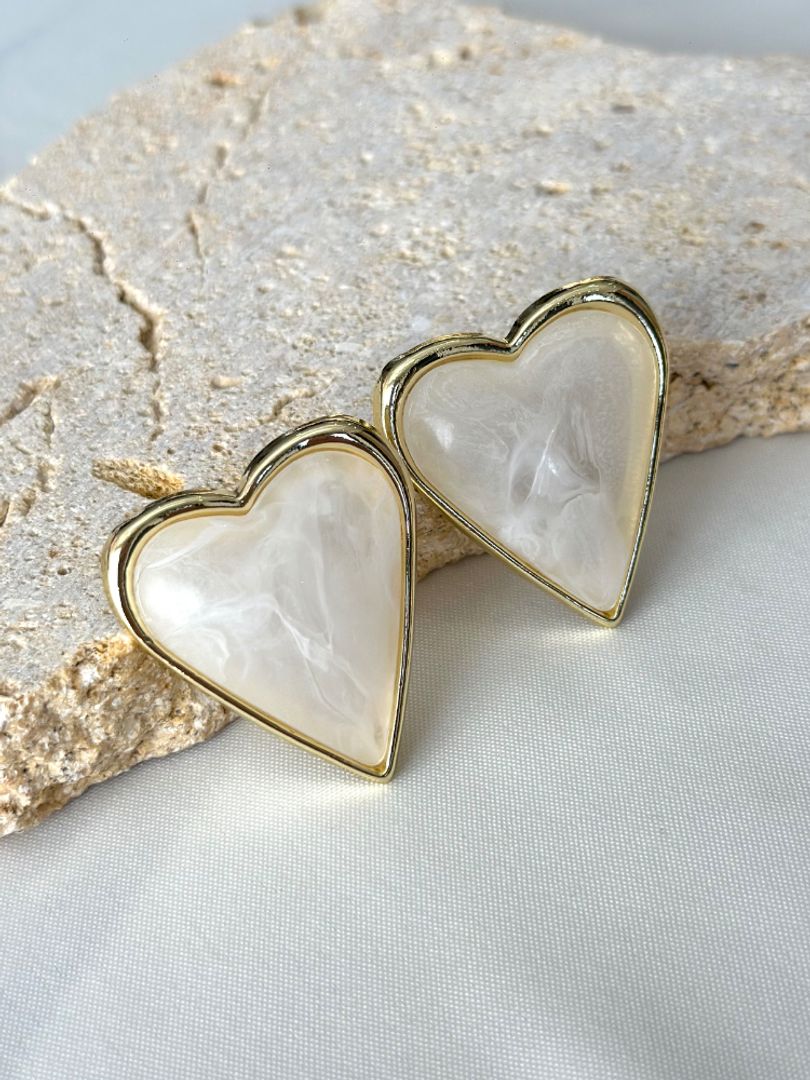 Arete corazón grande 