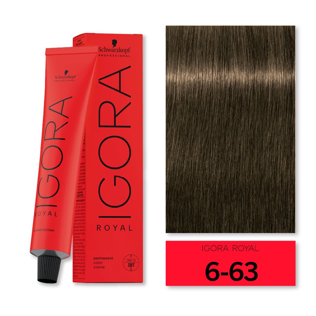 TINTE IGORA ROYAL RUBIO OSCURO MARRON MATE 6-63