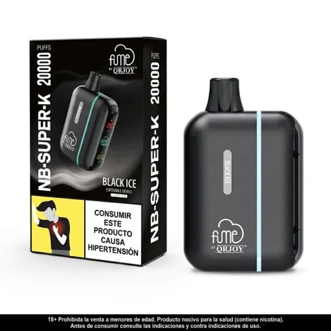Fume Kit Nb Super K Black Ice - Bateria Y Pod 20.000 Puffs