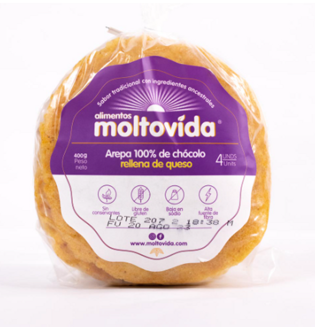 AREPA DE CHOCOLO CON QUESO MOLTOVIDA
