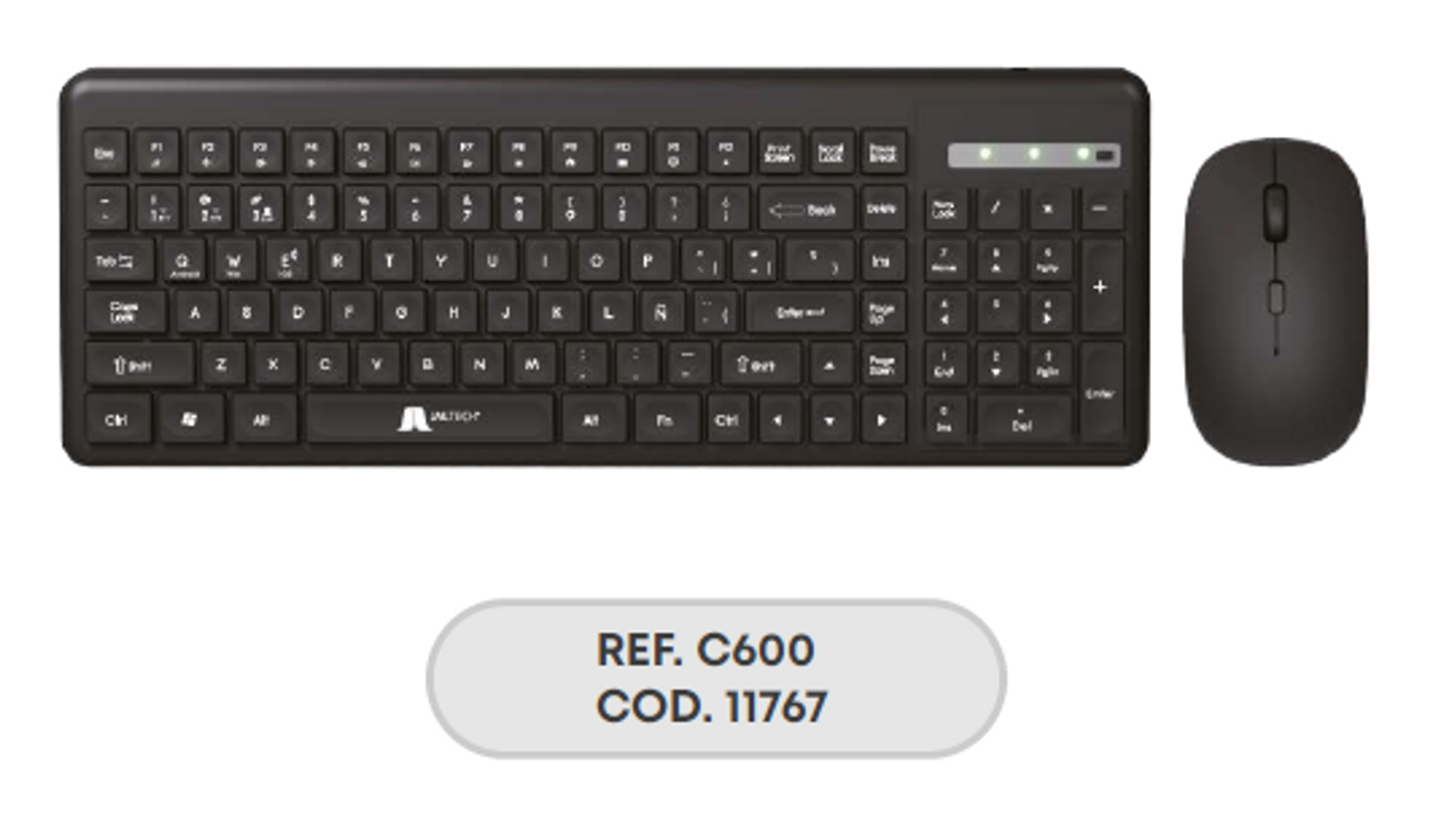 COMBO TECLADO Y MOUSE 2.4G BT RECARG. - C600