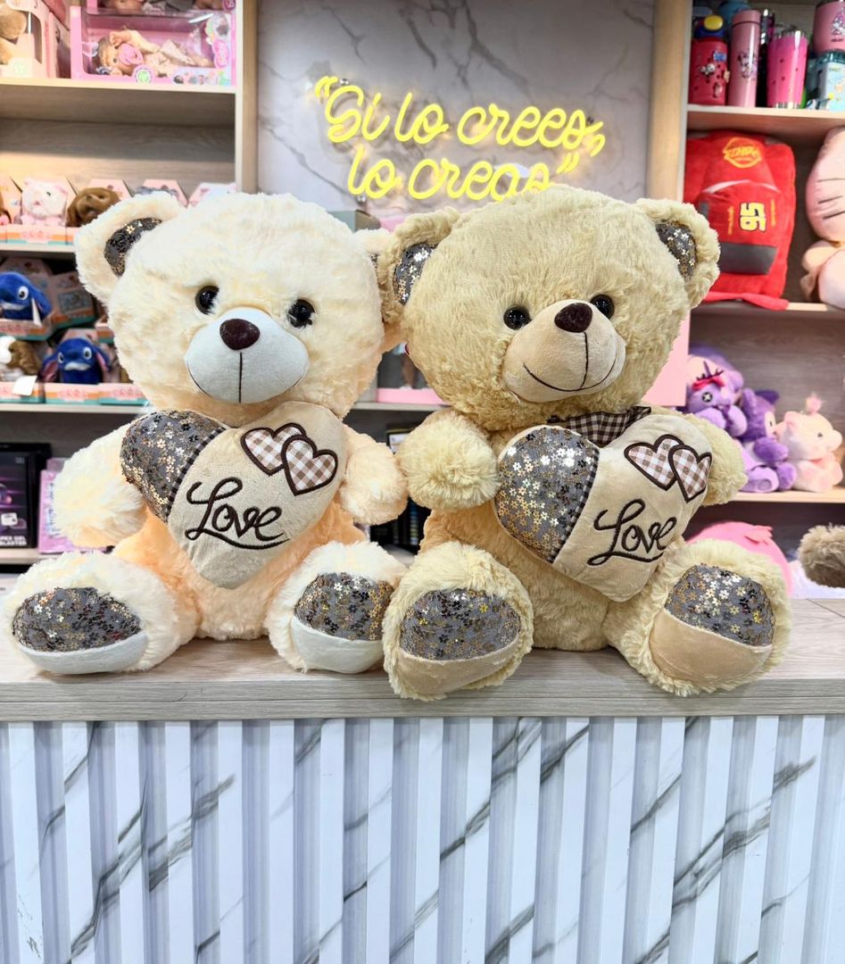 OSO CORAZON LOVE BEIG 40cm