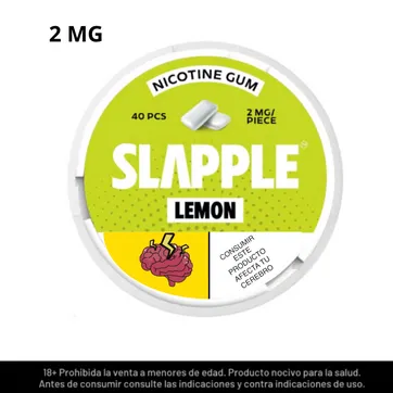 Imagen del producto Slapple Lemon Chicles De Nicotina 2mg
