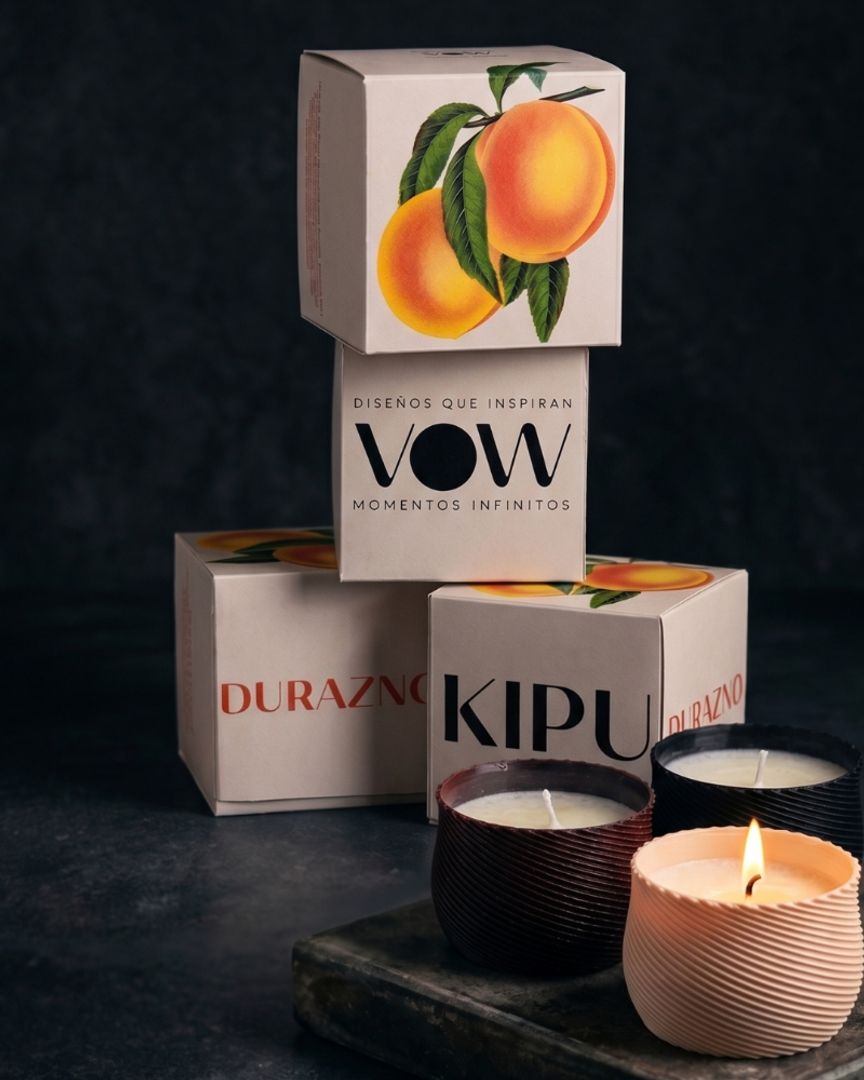 Vela Aromática Premium KIPU – Durazno 