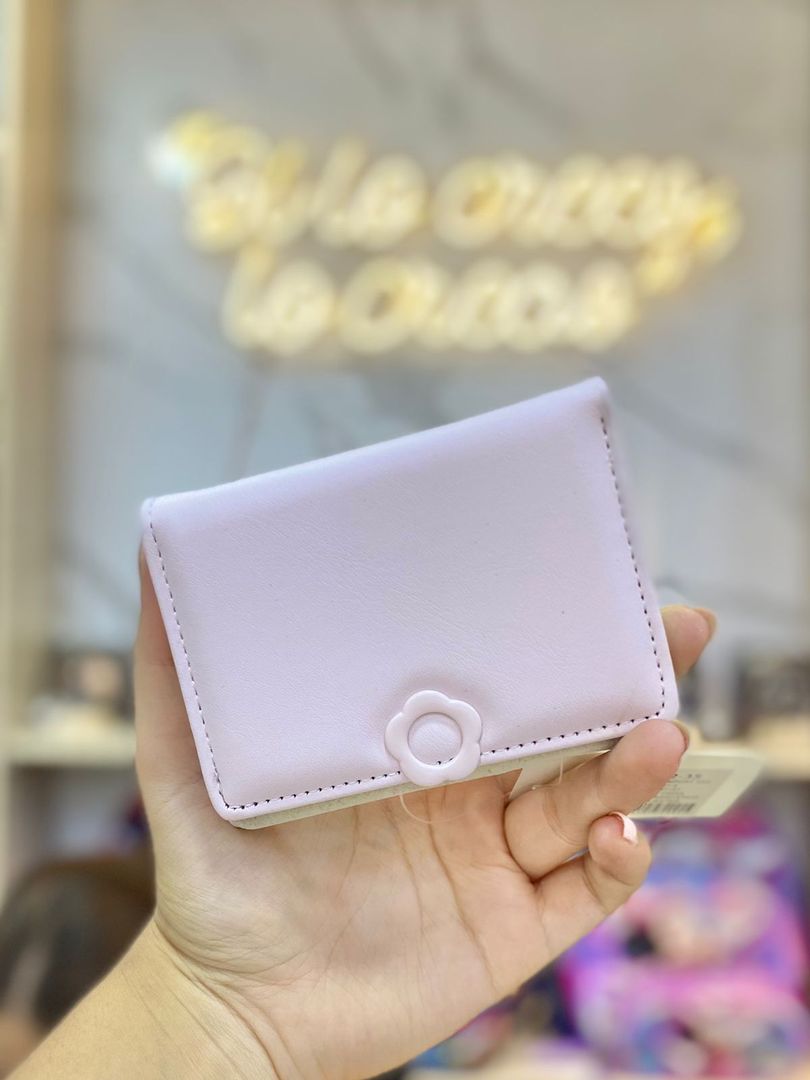 BILLETERA SINTÉTICA GATO Y FLOR