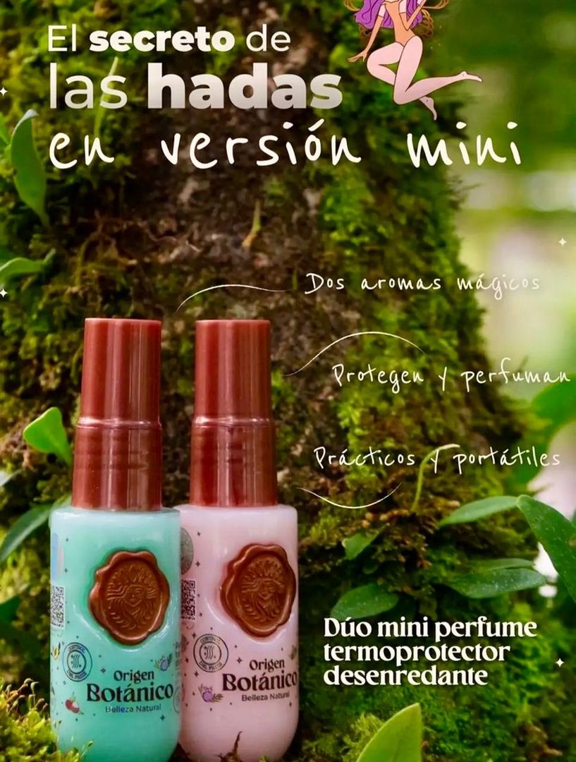ORIGEN BOTÁNICO DUO MINI PERFUME TERMOPROTECTOR DESENREDANTE