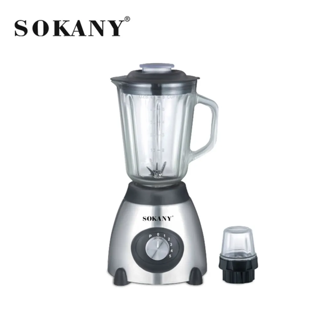 LICUADORA DE VIDRIO MULTIFUNCIONAL SOKANY DE 1.5 LITROS 2 EN 1