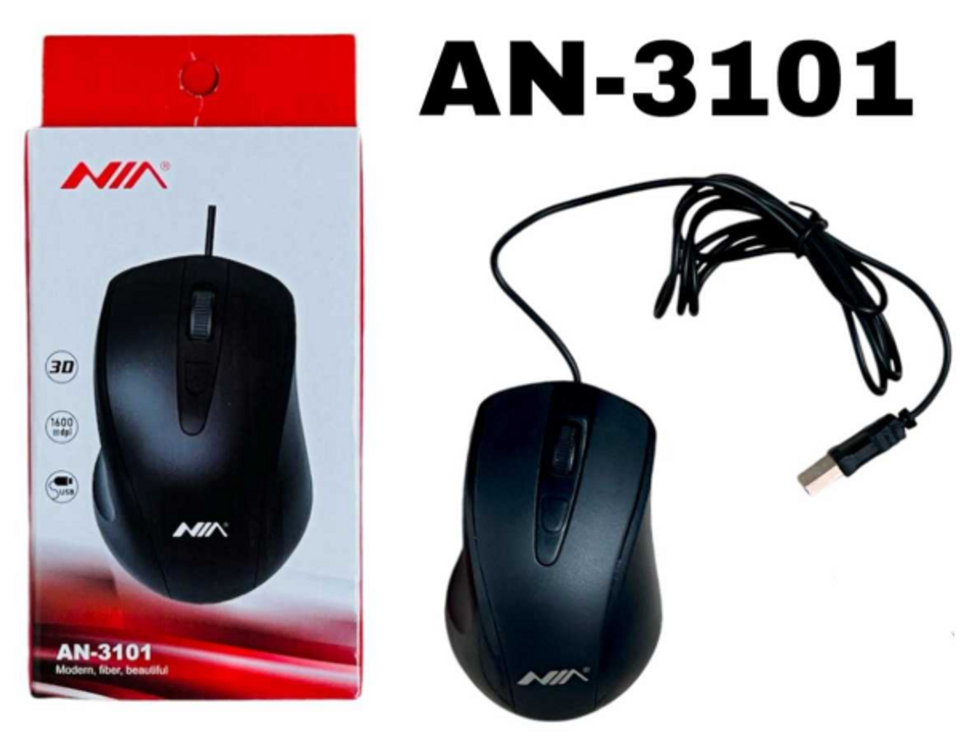 MOUSE ALAMBRICO AN-3101