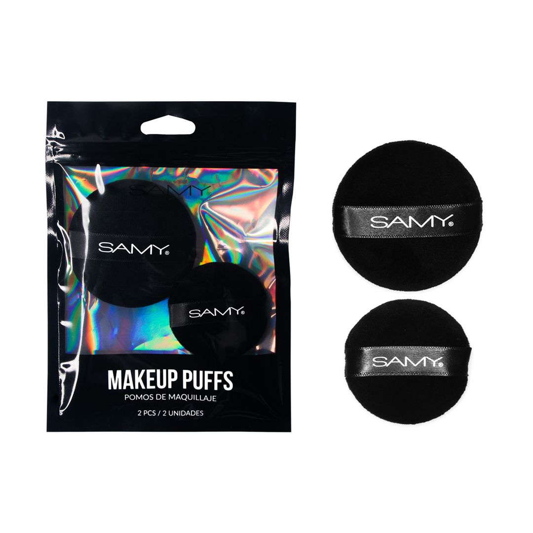 POMOS DE MAQUILLAJE REDONDOS X 2 UND SAMY