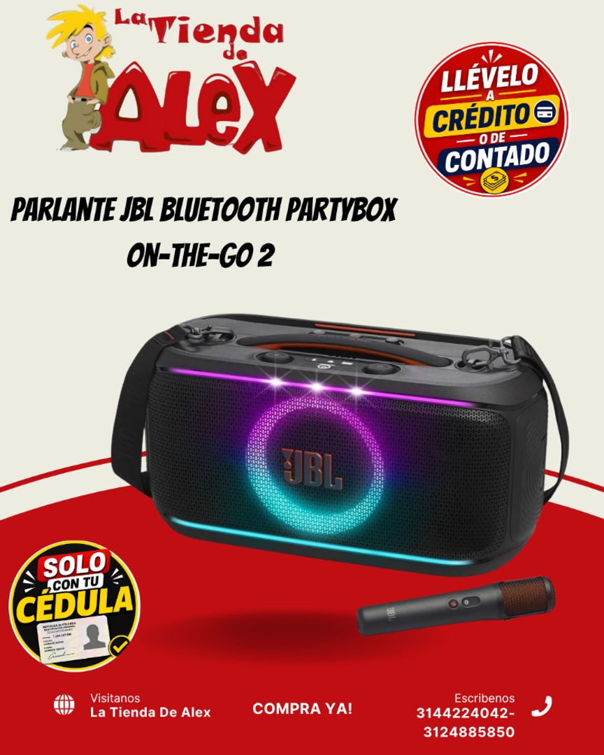 Parlante JBL Bluetooth Partybox On-The-Go 2 