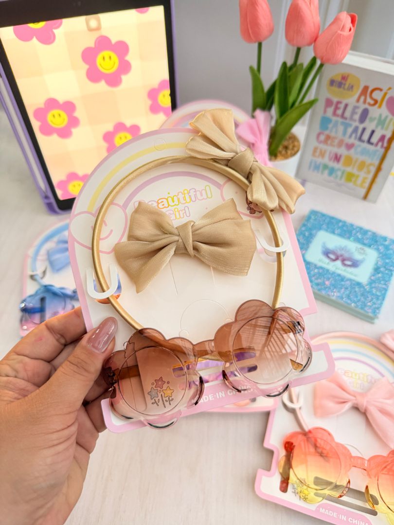Set de gafas y diadema 