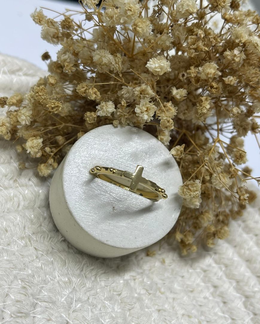 Anillo cruz denario 