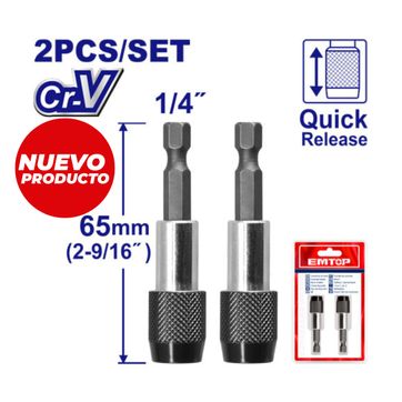 EMTOP PUNTA MAGNETICA 2PCS 1/4 CAMBIO RAPIDO - imagen 1