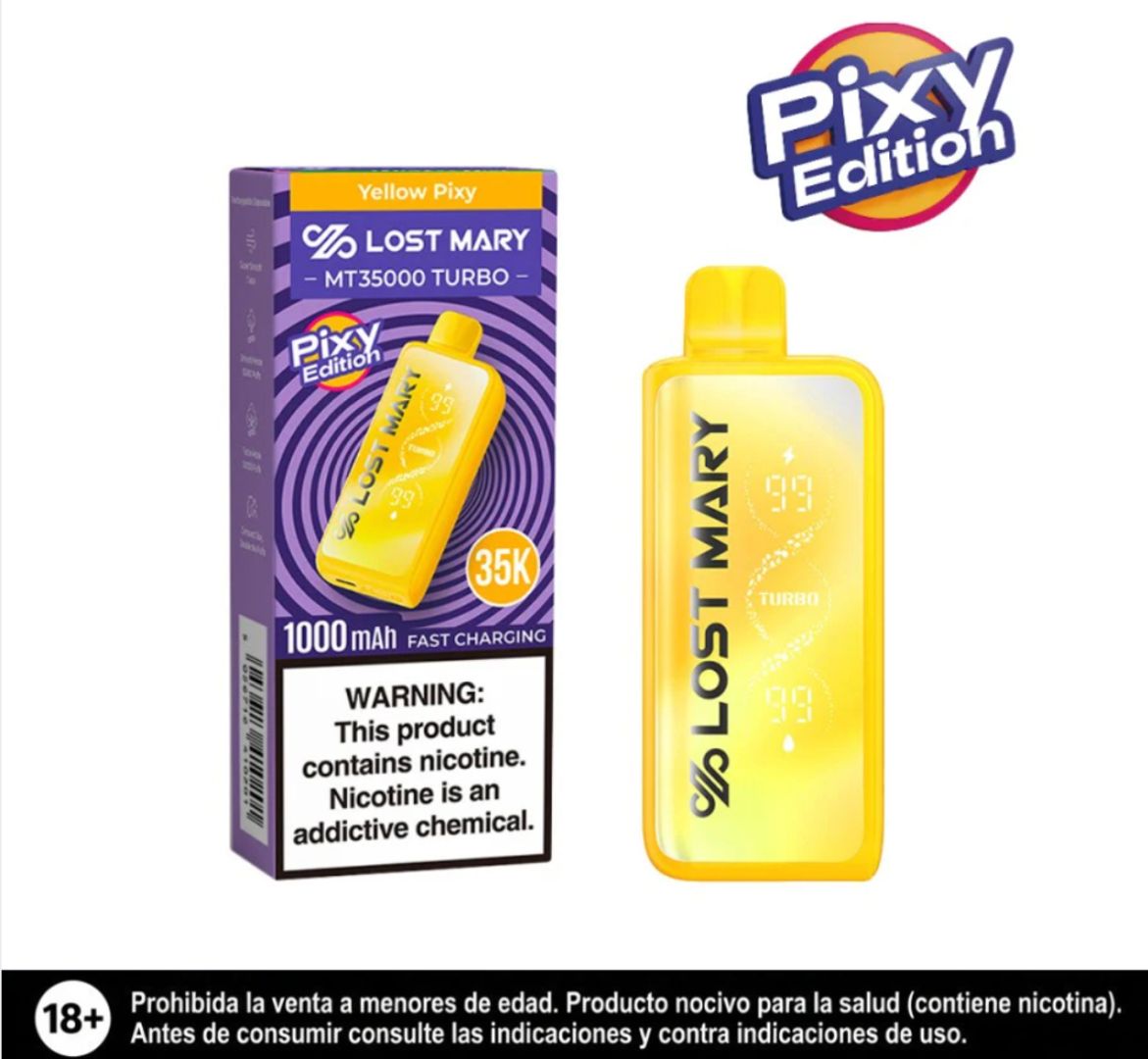 Lost Mary Yellow Pixy 35.000 Puffs Mt Turbo