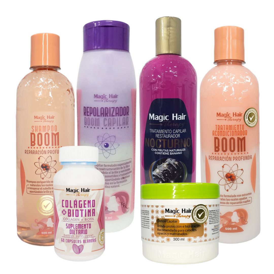 Kit Magic Hair Reparación Boom Ultra Gold Premium Mas Obsequio