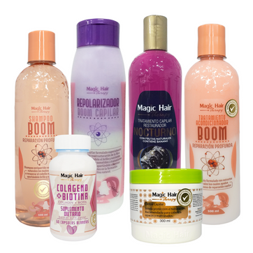 Kit Magic Hair Reparación Boom Ultra Gold Premium Mas Obsequio - imagen 1