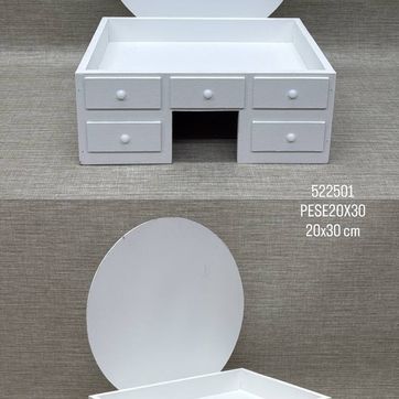 Imagen del producto PEINADORA BLANCA CON ARO