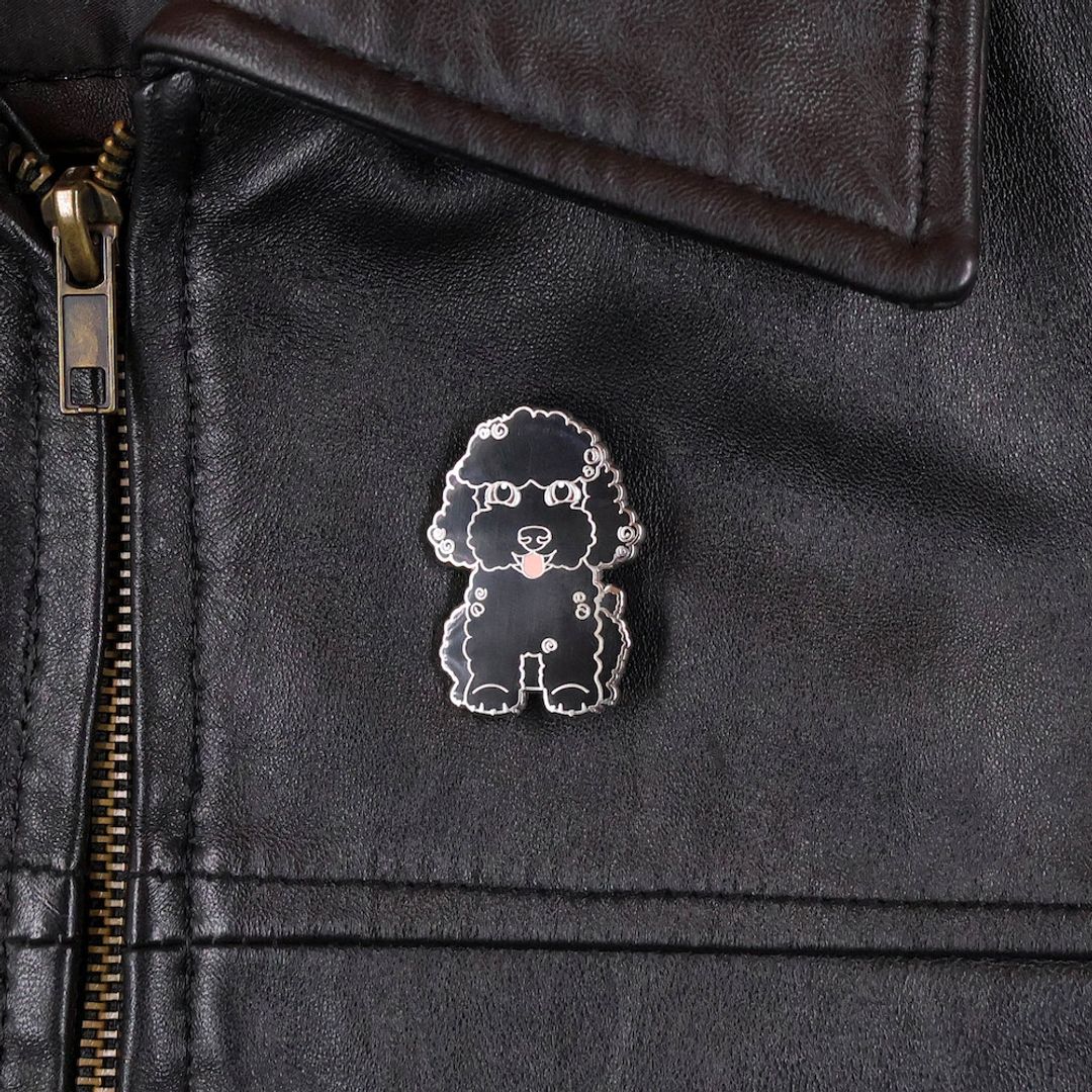 PIN FRENCH POODLE NEGRO