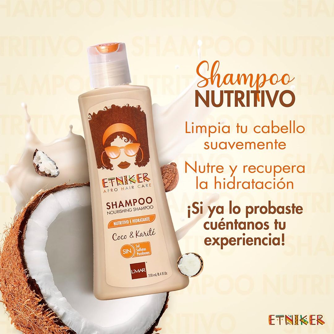 Shampoo Nutritivo E Hidratante Etniker 250 ml