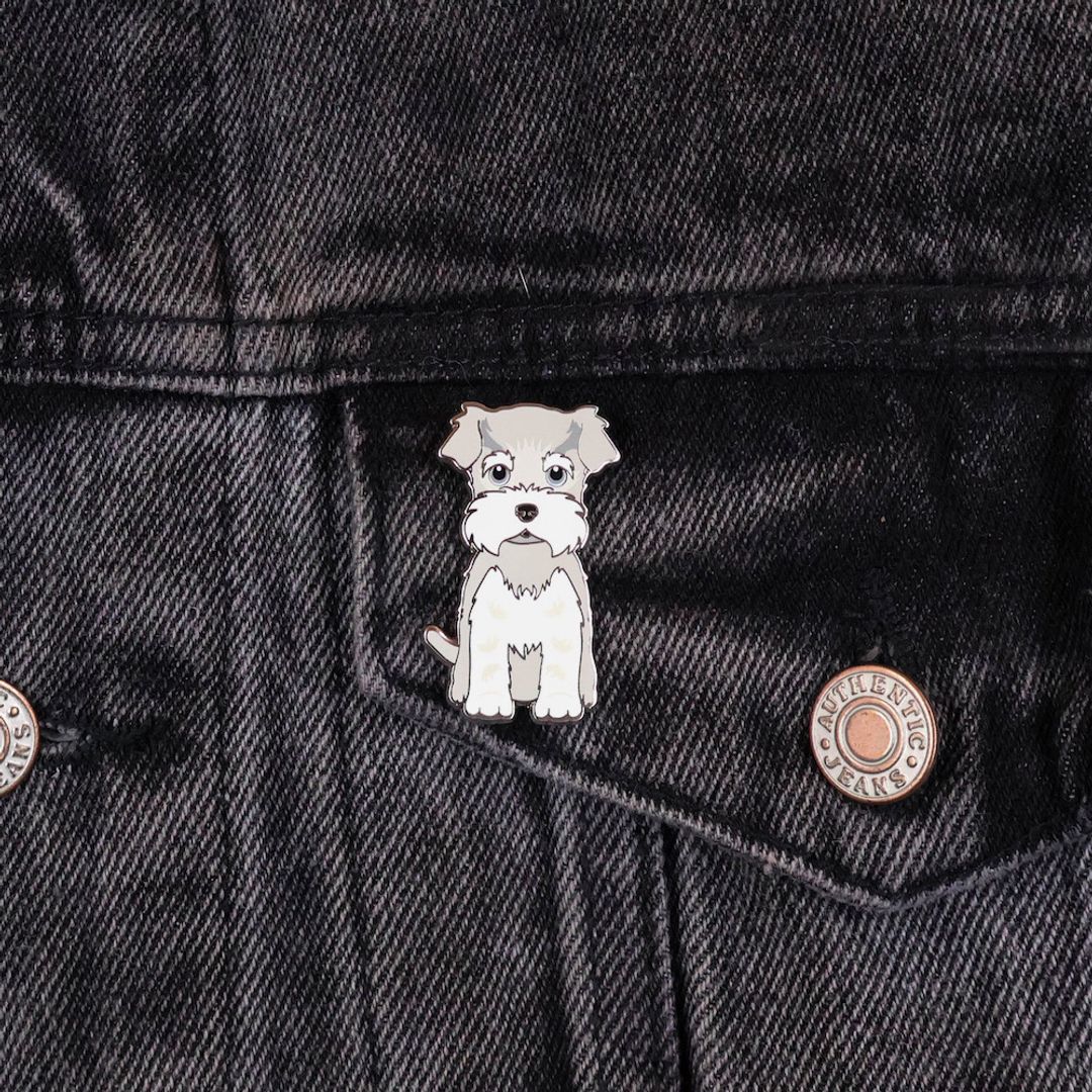 PIN SCHANAUZER GRIS CLARO