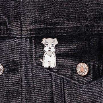 PIN SCHANAUZER GRIS CLARO - imagen 3