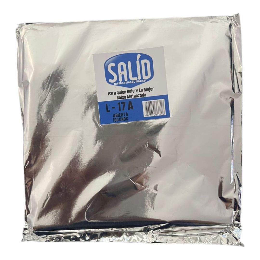 G. BOLSA METALIZADA ABIERTA L17 A X 100 UND 