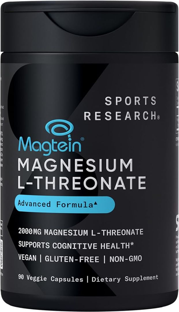 L Threonato de magnesio  2000 mg, 90 Cap SPORT RESERARCH