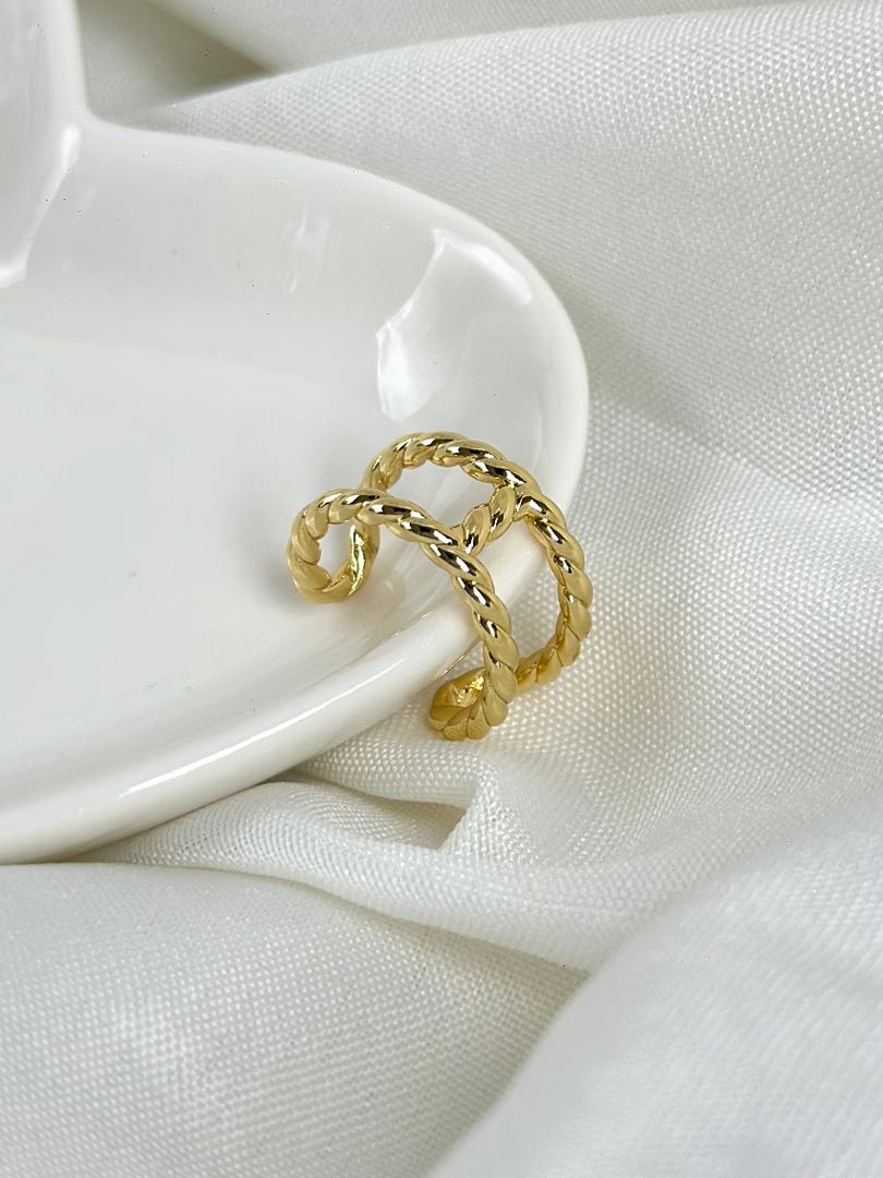 Earcuff doble dorado 