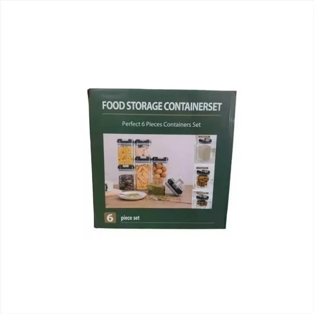 JUEGO DE 6 PIEZAS DE RECIPIENTES HERMETICOS PARA ALIMENTOS GENERICO JN-332