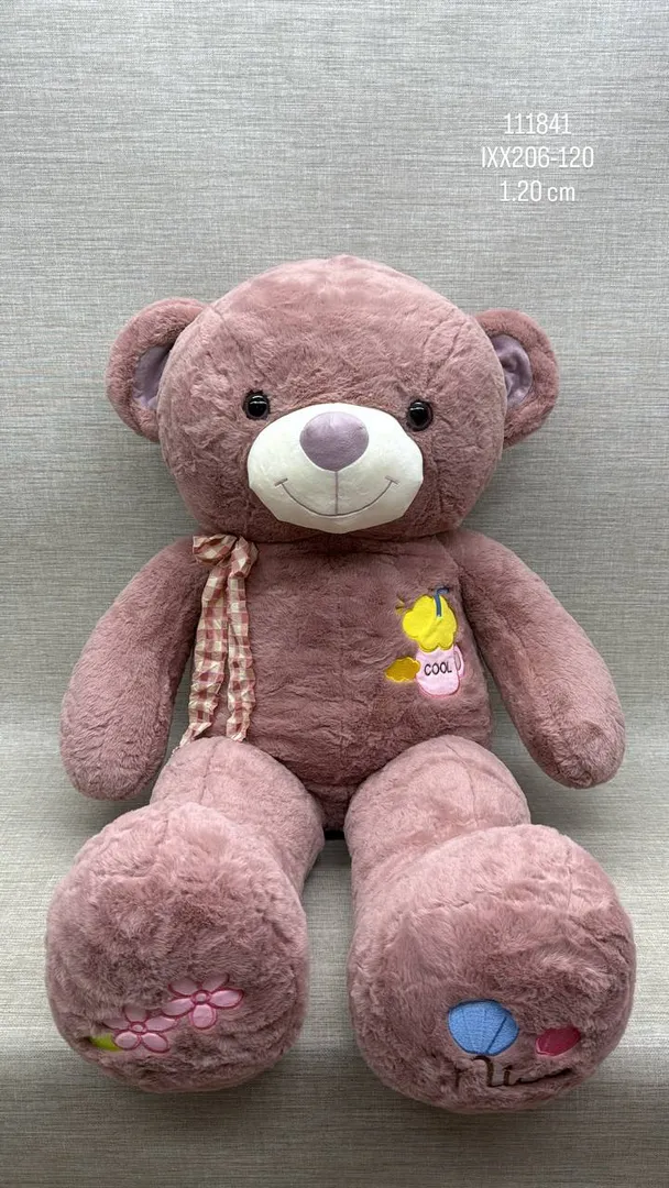 OSO PALO ROSA CON BORDADO DE 1.20 CM 