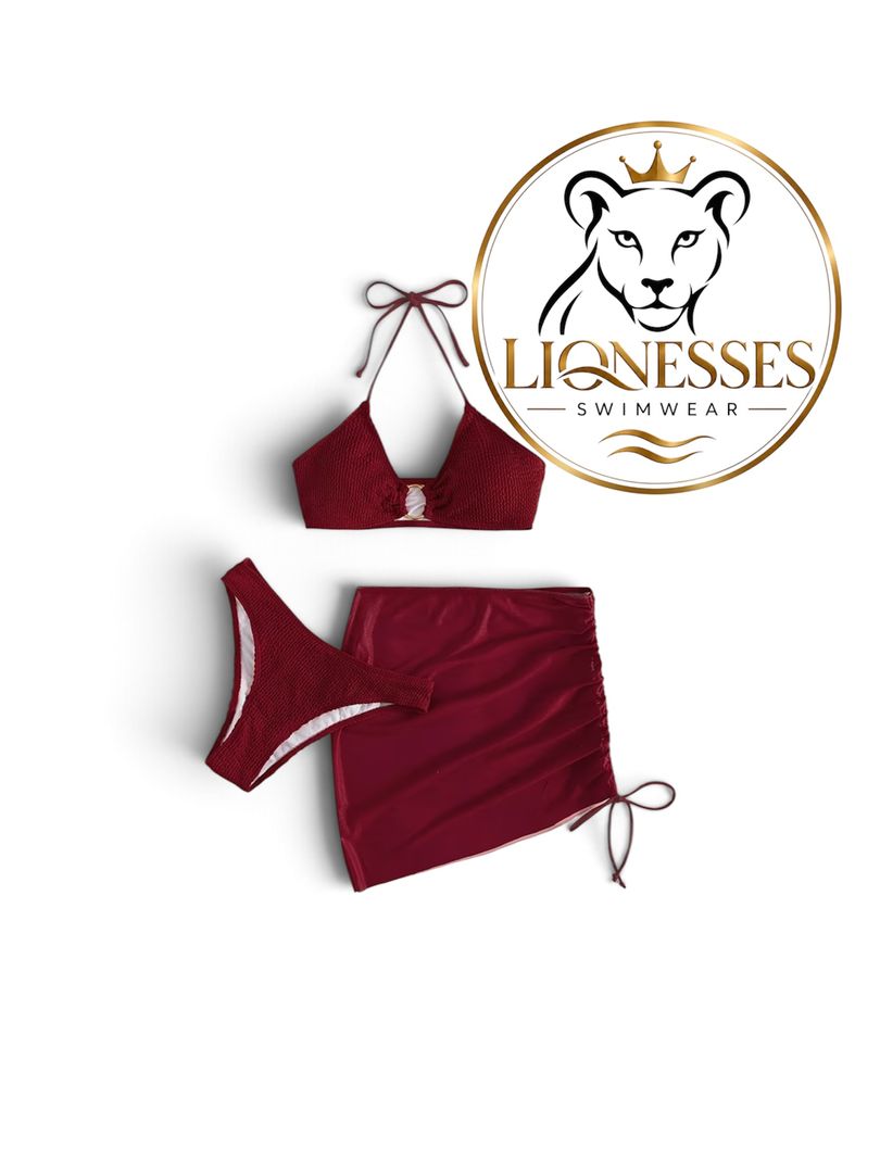 Bikini de 3 piezas de tejido de punto