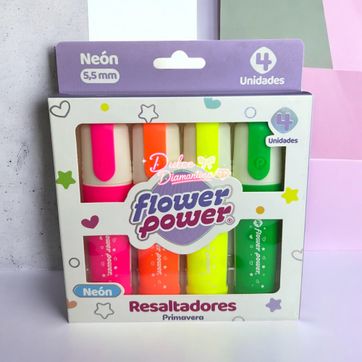 Imagen del producto RESALTADORES NEÓN FLOWER X4