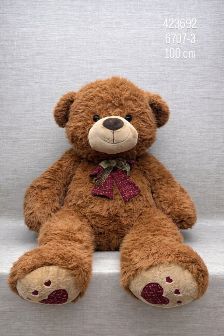 OSO PELUDITO CON MOÑO 100 CM