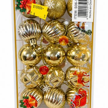 Imagen del producto SET DE BAMBALINA X 16 DE 3 CM DORADO