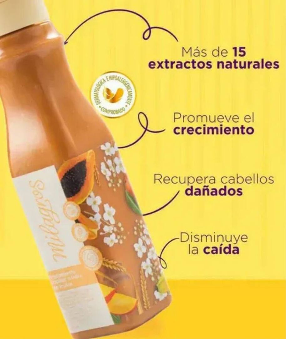 MILAGROS TRATAMIENTO CAPILAR A BASE DE FRUTAS
