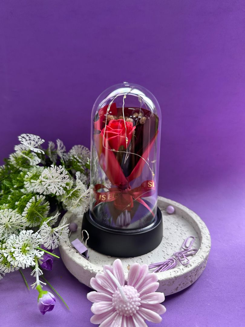 FLOR ETERNA PEQUEÑA CON LUZ