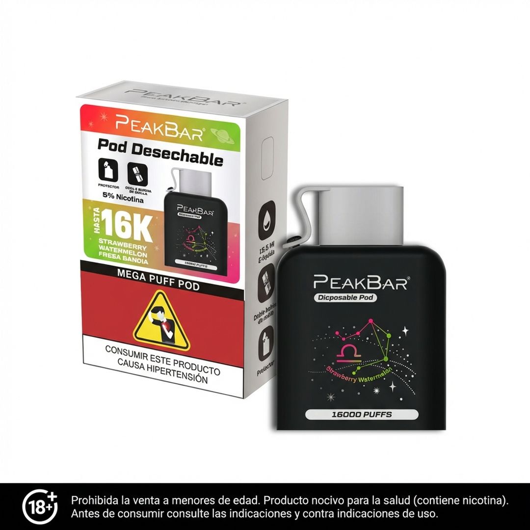 Peak Bar Pod Sandia Fresa 16.000 Puffs