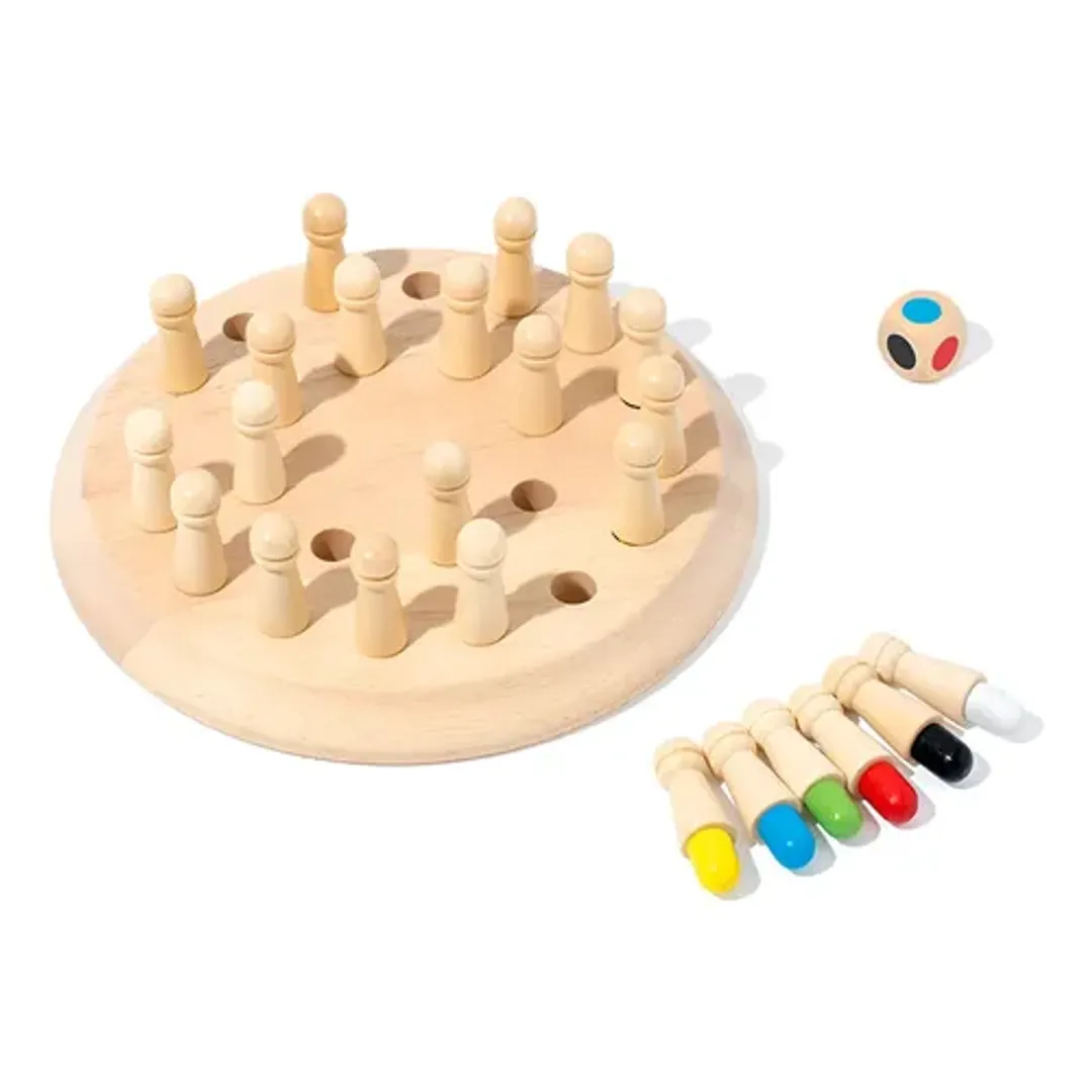 JUEGO DIDÁCTICO DE MADERA REDONDO