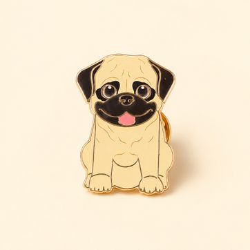 PIN PUG AMARILLO - imagen 1