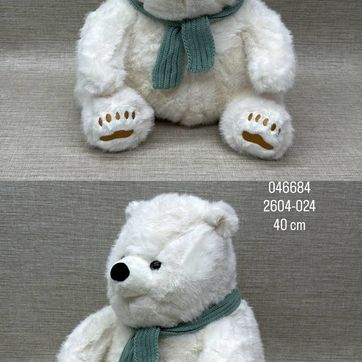 Imagen del producto OSO POLAR CON BUFANDA  VERDE 40 CM 