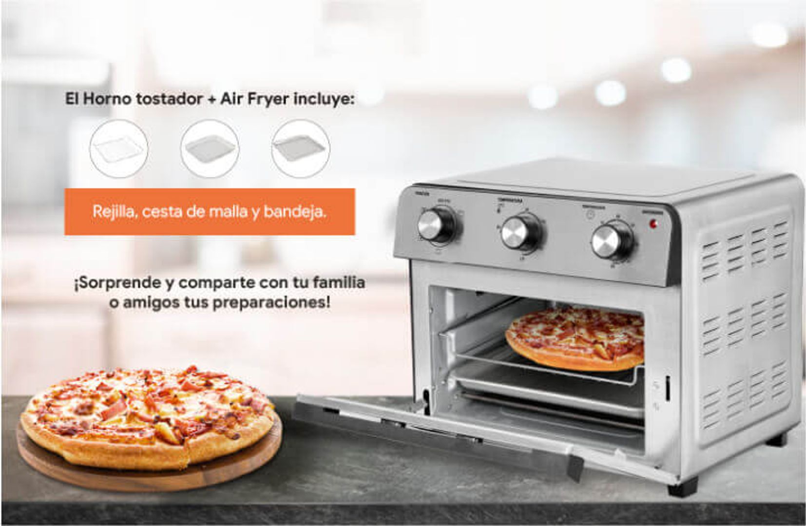 HORNO FREIDOR Y TOSTADOR HA20.07 KALLEY 