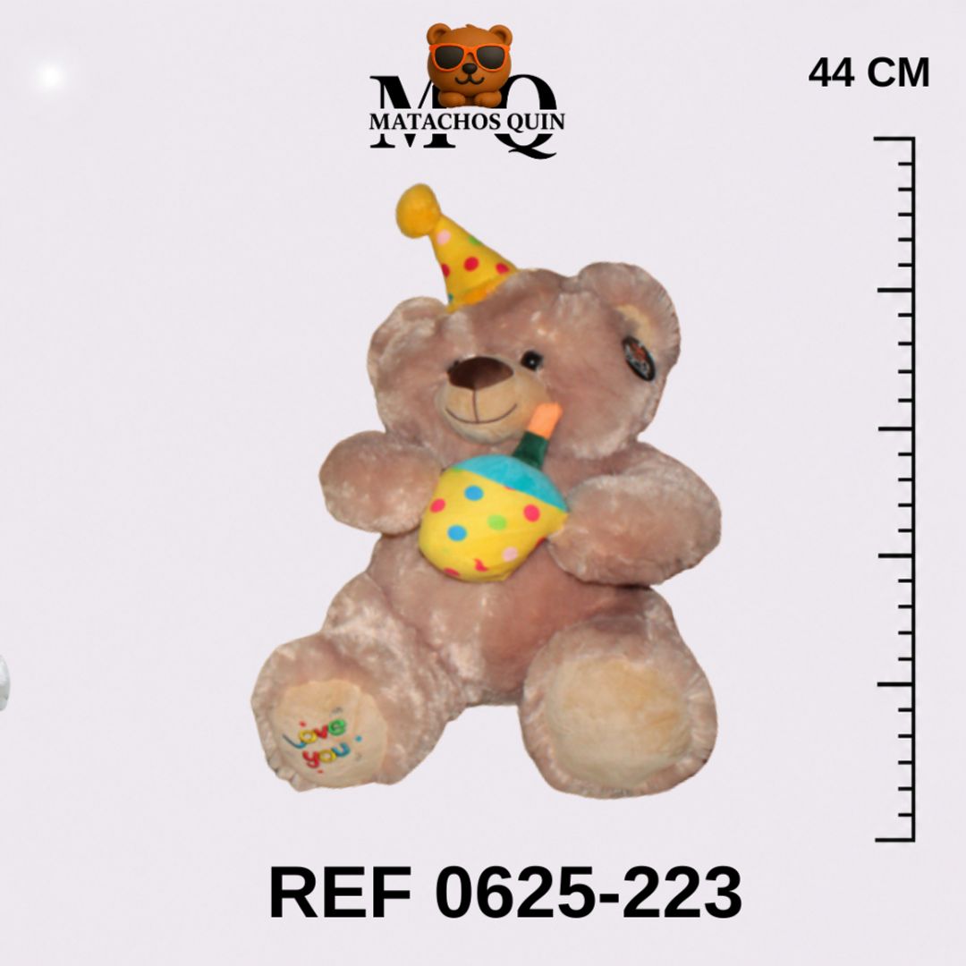 OSO SURTIDO CON ACCESORIOS DE CUMPLEAÑOS
