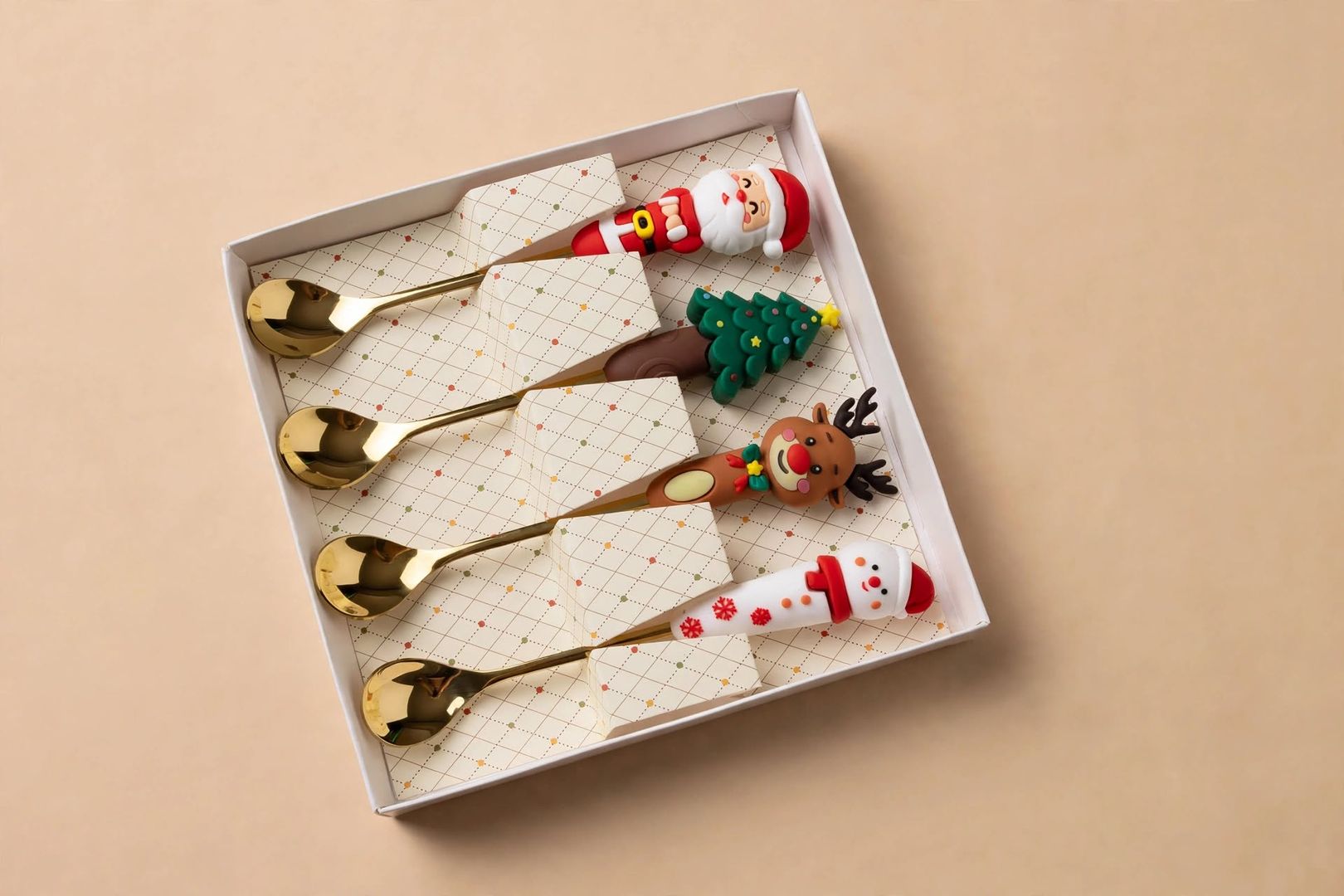 Set cucharas navideñas x4