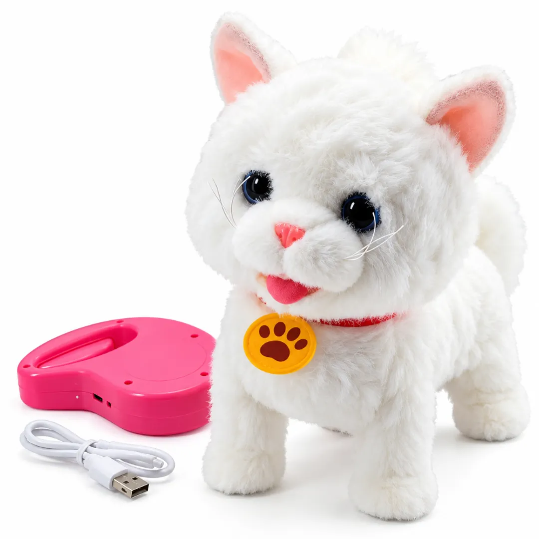 PELUCHE ROBOTICO DE PERRITOS Y GATITOS CON CONTROL
