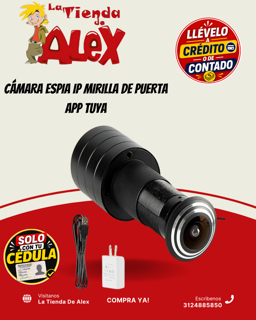 CÁMARA ESPIA IP MIRILLA DE PUERTA APP TUYA
