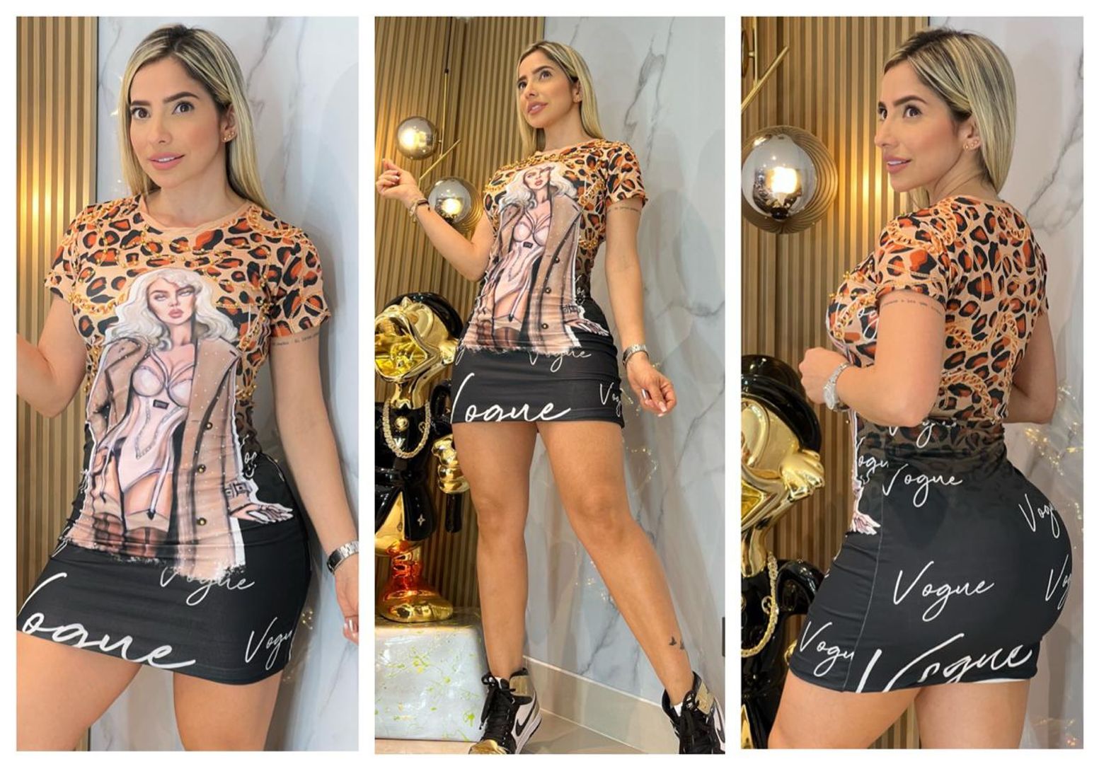 VESTIDO DE DAMA CON SILUETA Y DECORACIÓN EN PIEDRA Y PERLA