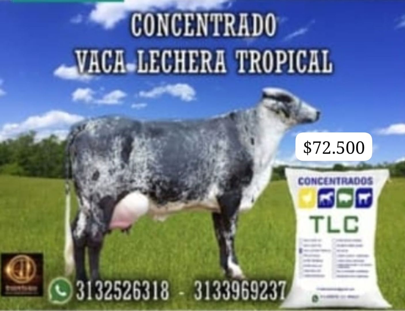 VACA LECHERA TROPICAL PELETIZADO TLC  40 Kilos